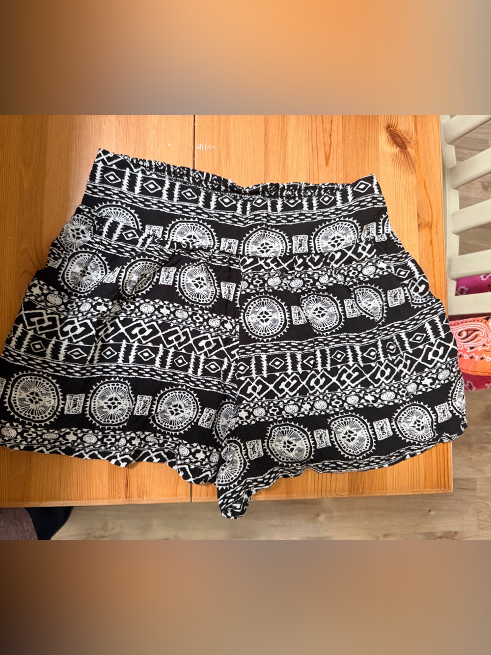 Black & White Printed Shorts